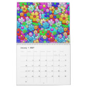 Retro Hippie Blume Power Vintager Kalender (Jan 2027)