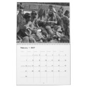 Retro Hippie Blume Power Vintager Kalender (Feb 2027)