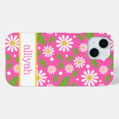 Retro-Hippie-Blumen-Daisy-Muster Case-Mate iPhone Hülle (Rückseite (Horizontal))