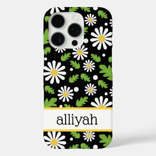 Retro-Hippie-Blumen-Daisy-Muster Case-Mate iPhone Hülle (Rückseite)