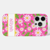 Retro-Hippie-Blumen-Daisy-Muster Case-Mate iPhone Hülle (Rückseite (Horizontal))