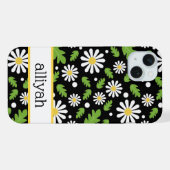 Retro-Hippie-Blumen-Daisy-Muster iPhone Hülle (Rückseite (Horizontal))