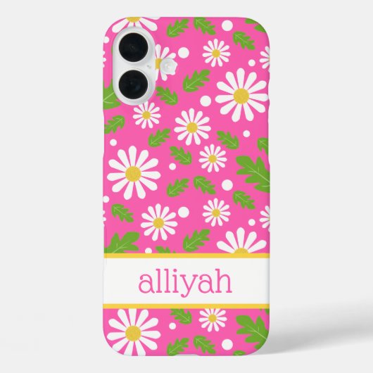 Retro-Hippie-Blumen-Gänseblümchen-Muster Case-Mate iPhone Hülle (Rückseite)