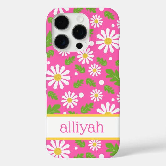 Retro-Hippie-Blumen-Gänseblümchen-Muster Case-Mate iPhone Hülle (Rückseite)
