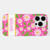 Retro-Hippie-Blumen-Gänseblümchen-Muster Case-Mate iPhone Hülle (Rückseite (Horizontal))