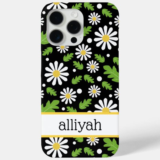 Retro-Hippie-Blumen-Gänseblümchen-Muster Case-Mate iPhone Hülle (Rückseite)