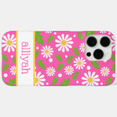 Retro-Hippie-Blumen-Muster mit Gänseblümchen Case-Mate iPhone Hülle (Rückseite (Horizontal))