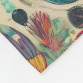 Retro Hippie: Blumentapestette Fleecedecke (Ecke)