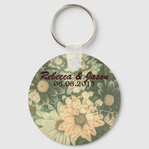 Retro Hippie bohemian Sommerzeit Hochzeit Schlüsselanhänger