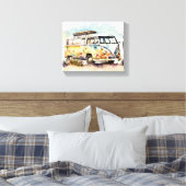 Retro Hippie Bus Leinwanddruck (Insitu (Schlafzimmer))