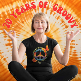 Retro Hippie Butterfly 70. Foto Geburtstag T-Shirt