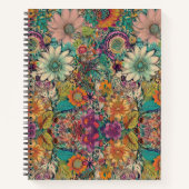 Retro Hippie: Daisy Garden Notebook Notizblock (Vorderseite)