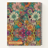 Retro Hippie: Daisy Garden Notebook Notizblock (Rückseite)