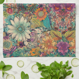 Retro Hippie Daisy Küchentuch