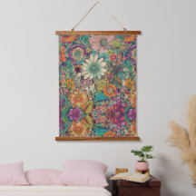 Retro Hippie: Daisy Verticle Wall hanging