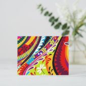Retro Hippie Designs Postkarte (Stehend Vorderseite)