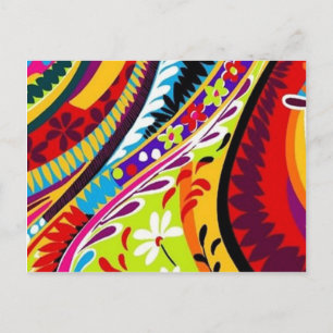 Retro Hippie Designs Postkarte