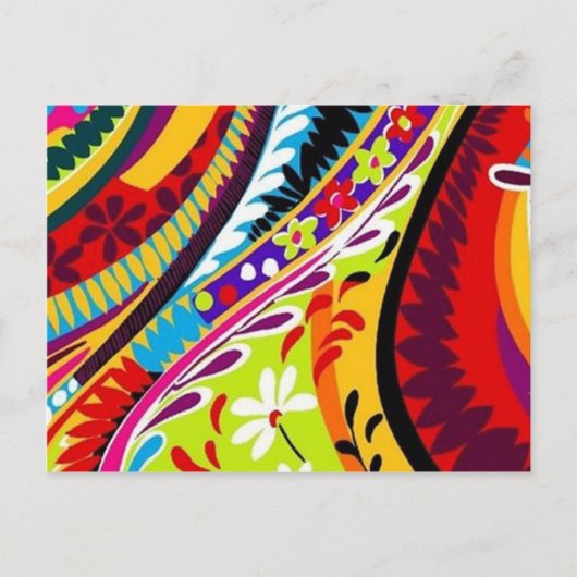 Retro Hippie Designs Postkarte (Vorderseite)