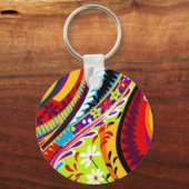 Retro Hippie Designs Schlüsselanhänger (Vorderseite)