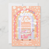 Retro-Hippie-Einladung zum 10. Geburtstag Einladung (Vorderseite)