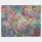Retro Hippie: Fantasy Blanket Fleecedecke (Vorderseite (Horizontal))