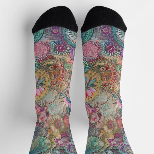 Retro Hippie: Fantasy Socks Socken (Oben)
