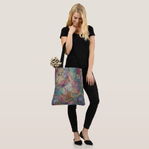 Retro Hippie: Fantasy Tote Tasche