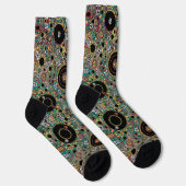 Retro Hippie farbenfrohe 60er Muster Socken (Rechts)