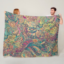 Retro Hippie: Farbenfrohe Mosiac Blanket Fleecedecke