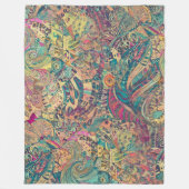 Retro Hippie: Farbenfrohe Mosiac Blanket Fleecedecke (Vorderseite)