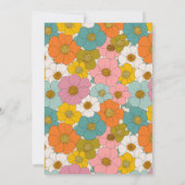 Retro Hippie Floral Geburtstag Einladung (Rückseite)