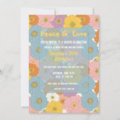 Retro Hippie Floral Geburtstag Einladung (Vorderseite)