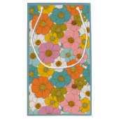 Retro Hippie Floral Kleine Geschenktüte (Rückseite)