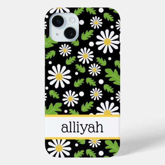 Retro Hippie Flowers Daisy Pattern Case-Mate iPhone Hülle (Rückseite)