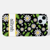 Retro Hippie Flowers Daisy Pattern Case-Mate iPhone Hülle (Rückseite (Horizontal))