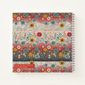 Retro Hippie: Folk Art Garden Notebook Notizblock (Rückseite)