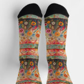 Retro Hippie: Folk Art Garden Socks Socken (Oben)