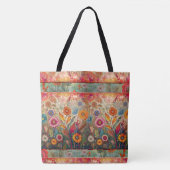 Retro Hippie: Folk Art Garden Tasche (Vorderseite)