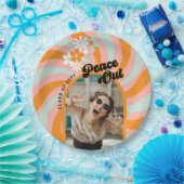 Retro Hippie Foto Abschluss Pappteller (Party)