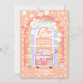 Retro-Hippie-Geburtstagseinladung Einladung (Vorderseite)