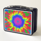 RETRO HIPPIE GEFÄRBTE KRAWATTE LUNCHBOX (Rückseite)