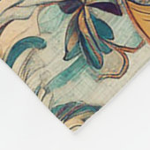 Retro Hippie: Goldener Garten Fleecedecke (Ecke)