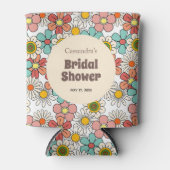 Retro Hippie Groovy Blume Brautparty Dosenkühler (Vorderseite)