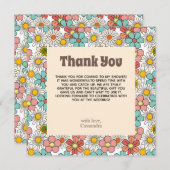 Retro Hippie Groovy Blume Brautparty Vielen Dank Dankeskarte (Vorne/Hinten)