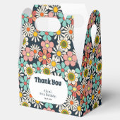 Retro Hippie Groovy Blume Hallo 80 Geburtstag Geschenkschachtel (Geöffnet)