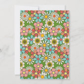 Retro Hippie Groovy Blume Hello Thirty Birthday Einladung (Rückseite)