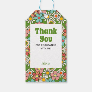 Retro Hippie Groovy Blume Hello Thirty Birthday Geschenkanhänger