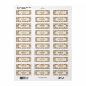 Retro Hippie Groovy Blume Rücksendeadresse (Vorne)