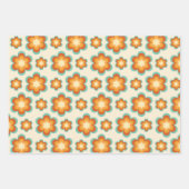 Retro Hippie Groovy Seventies Floral & Rainbow 60e Geschenkpapier Set (Vorderseite 3)