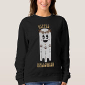 Retro Hippie Halloween Ghost Sweatshirt (Vorderseite)